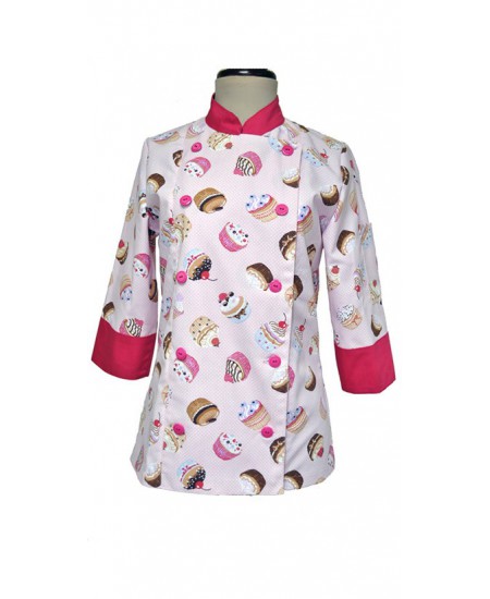 Chaqueta de cocina Sweet Jacket CupCakes Pink